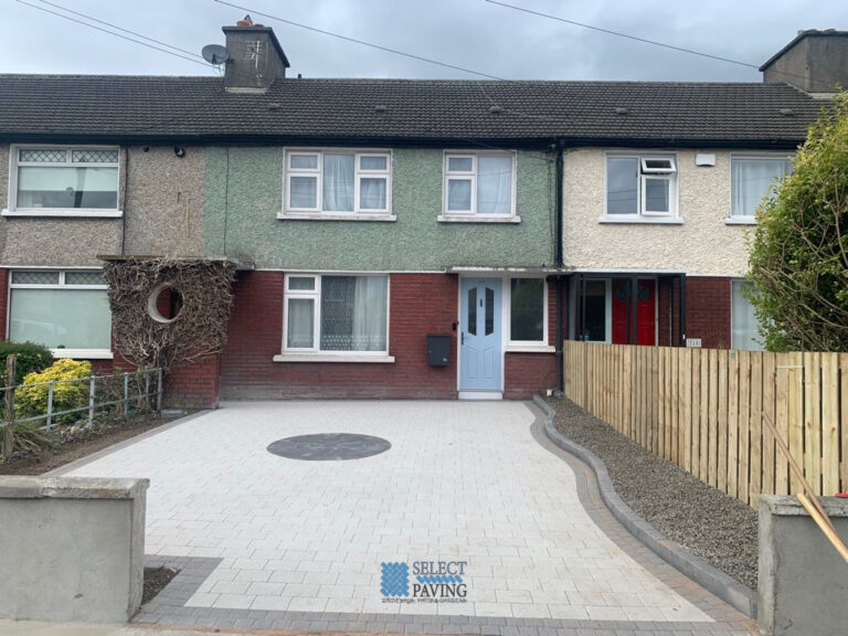 Driveway with Corrib Block Paving and Cobble Setts in Rathfarnham, Dublin