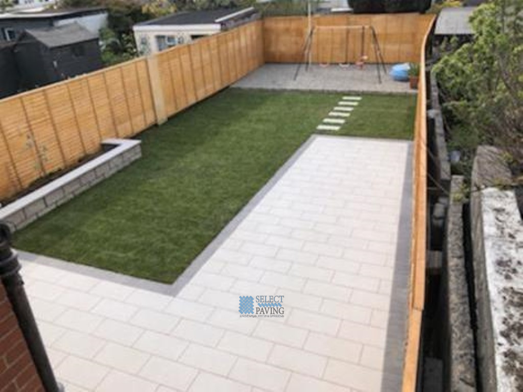 Granite Slabbed Patio with Gravelled Play Area in Donaghmede, Dublin