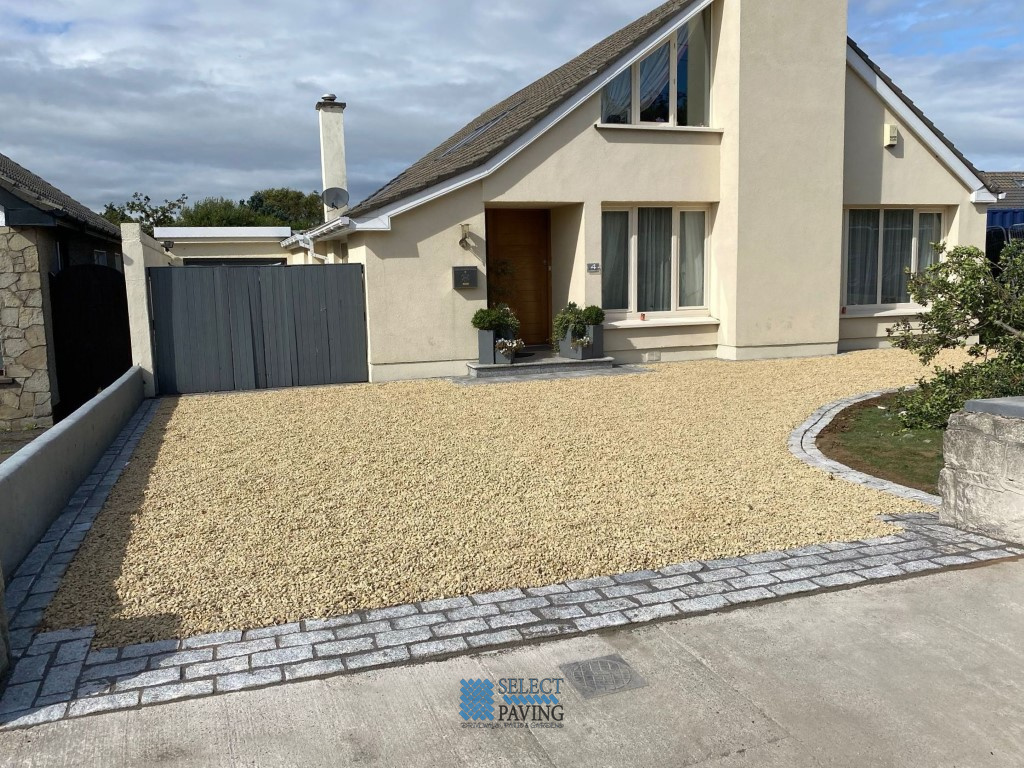 Gravel Driveway with Granite Borders in Sutton, Dublin