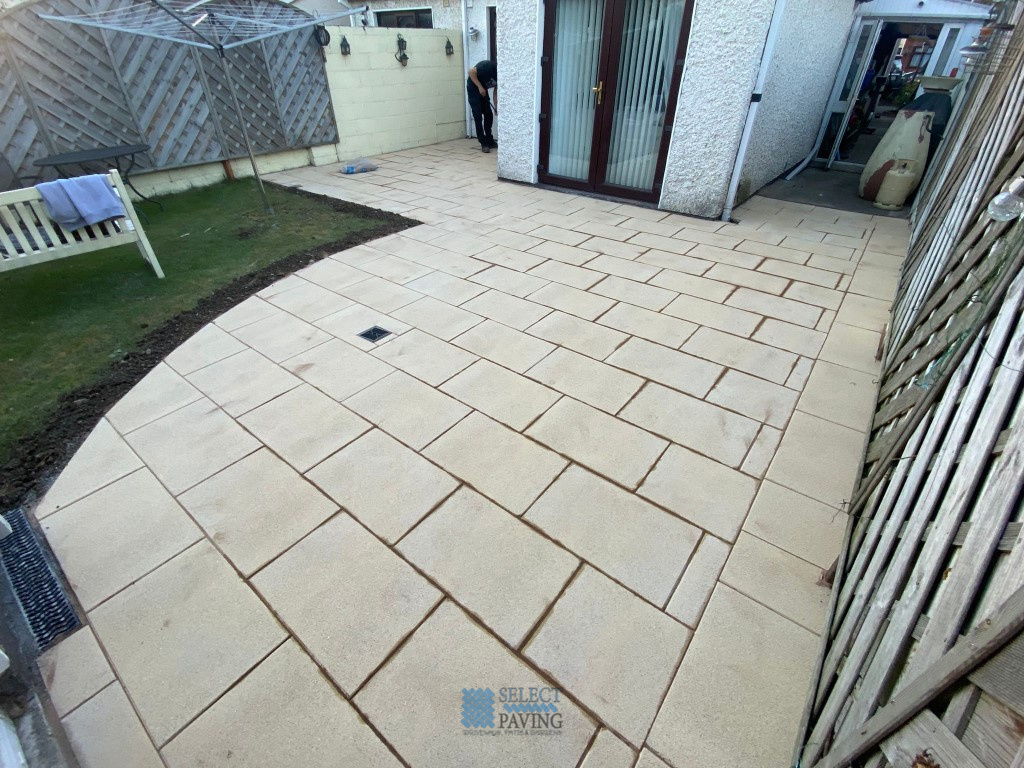 New Patio with Buff Granite Flagstones in Lucan, Dublin