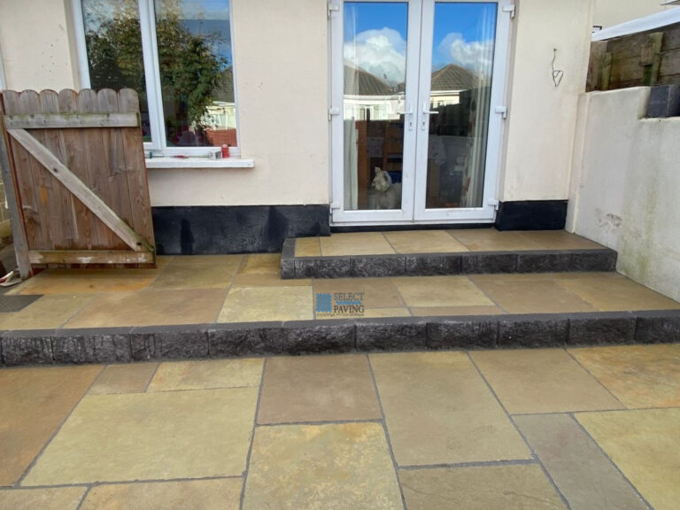Slabbed Patio with Wide Steps in Swords, Dublin