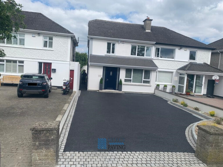 Tarmac Driveway with Cobbled Apron and Granite Step in Lucan, Co. Dublin