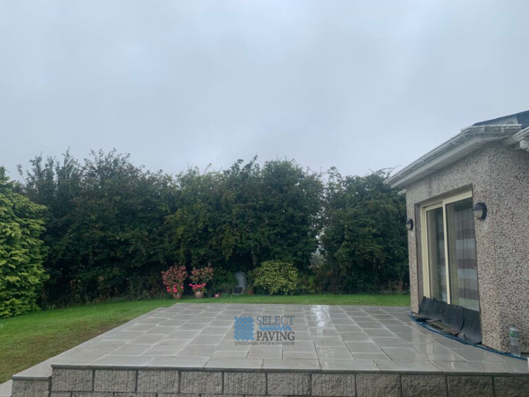 Two Granite Paved Patios with Pathway in Balbriggan, Dublin