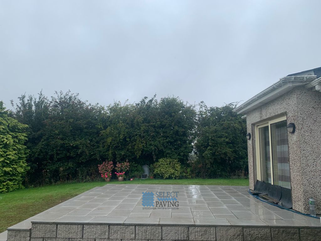 Two Granite Paved Patios with Pathway in Balbriggan, Dublin