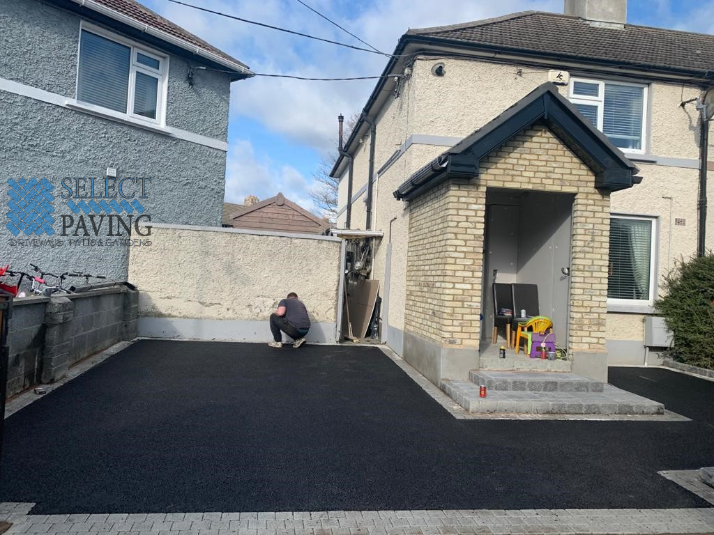 Asphalt Driveway with Cobbled Border in Whitehall, Dublin