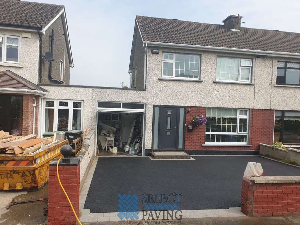Asphalt Driveway with Granite Borderline and New Doorstep in Swords, Dublin