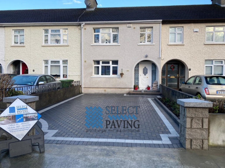 Block Paving Driveway with New Pillars in Blanchardstown, Dublin