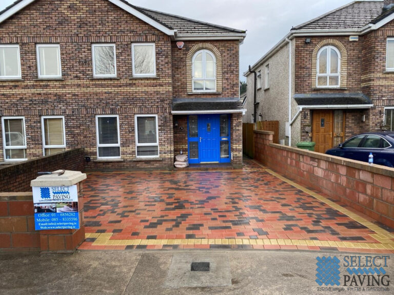 Brindle Mix Block Paving Driveway with Buff Border in Blanchardstown, Dublin